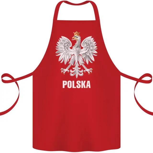 Polska Orzel Poland Flag Polish Football Cotton Apron 100% Organic
