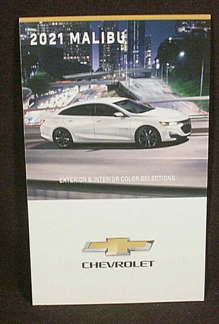 2021 Chevrolet Malibu Paint Color Chip Brochure - Original