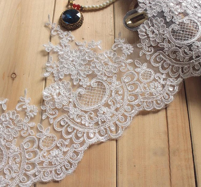 Pandahall 25M Bordure En Dentelle Tressée Noire, 8 Mm