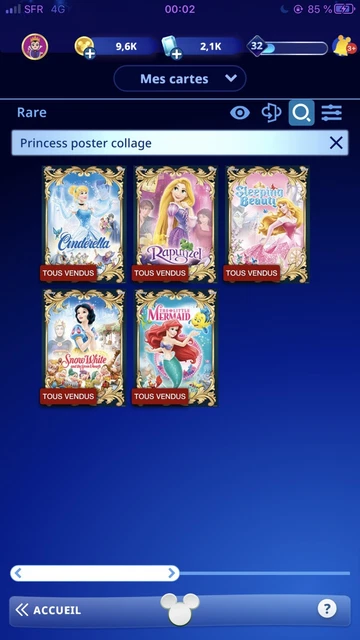 Disney Collect Topps Princess Poster Collages Rare + Uncommon NO Full Set