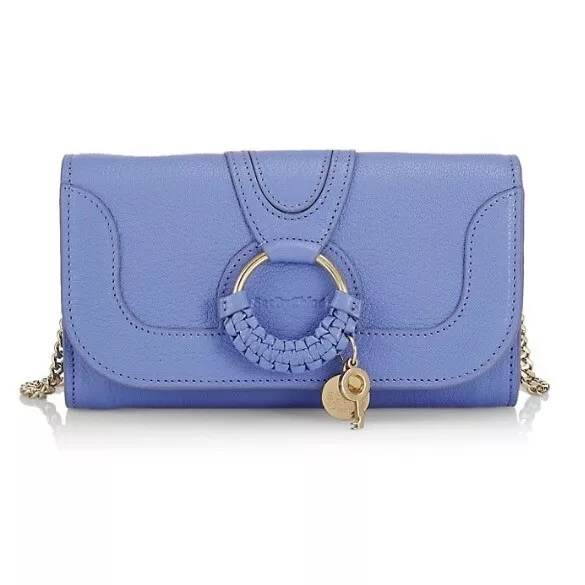 NWT See by Chloe Hana Phone Wallet Bag with Chain Persian Blue