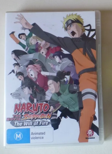 NARUTO SHIPPUDEN THE WILL OF FIRE dvd REGION 4 anime MOVIE madman 2009