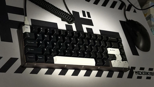 KBD67 MKII Ink Black Polycarbonate. Gateron Oil King Switches, Custom Keyboard.