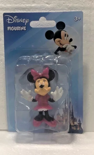 Disney MINNIE MOUSE CAKE 2" FIGURE FIGURINE TOPPER TOY NEW IN PACKAGE PARKS