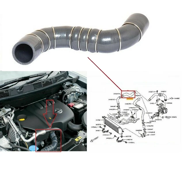 INTERCOOLER BOOST PIPE Turbo Hose Right For Nissan Qashqai 1.5 Dci