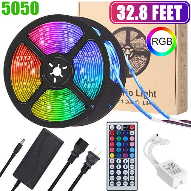 100FT 50FT MUSIC Sync Bluetooth 5050 RGB LED Strip Lights Light