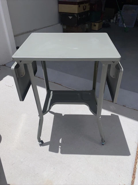 Vintage Toledo INDUSTRIAL TYPEWRITER TABLE drop leaf metal mid century Modern Vintage Toledo INDUSTRIAL TYPEWRITER TABLE drop leaf metal mid century Modern