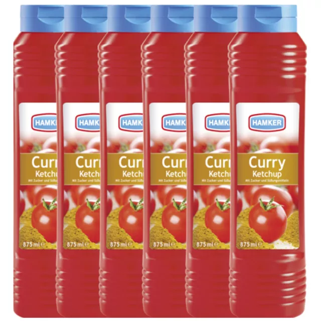 Hamker Pomodori Ketchup per Patatine Bistecca E Gegrilltem 875ml 6er Pacchetto