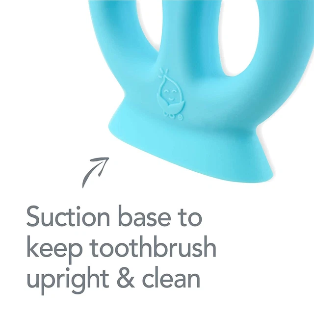 Green sprouts Learning Toothbrush Made from Silicone Toddler Training Toothbrush