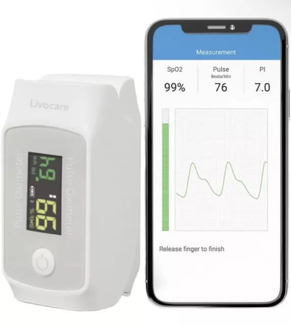 Livocare PO1 by iHealth Fingertip Pulse Oximeter Blood Oxygen Saturation Monitor