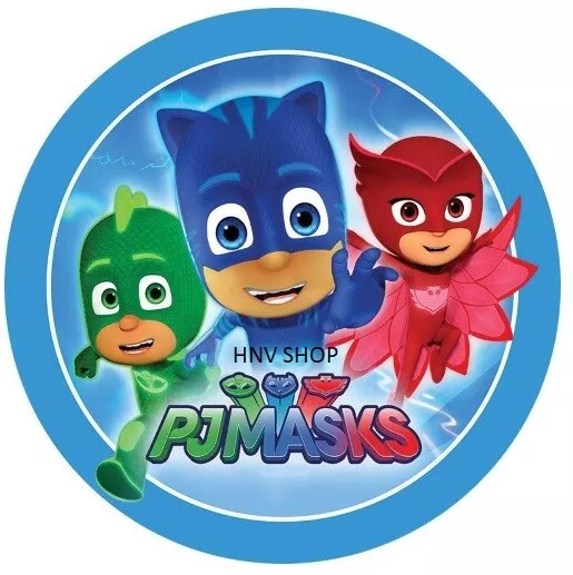 PJ MASKS Edible Kids Birthday Cake Icing Topper Decoration Round Images