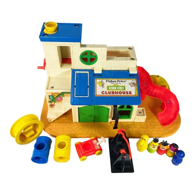 VTG 1977 Fisher Price Play Family #937 Sesame Street Clubhouse Pieces
