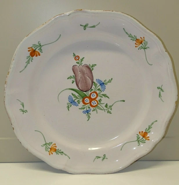 -ANCIEN PLAT CERAMIQUE XVIIIe CIREY LES BELLEVEAUX ou autre à définir COLLECTION