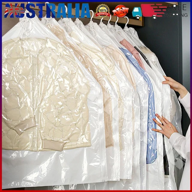AU HANGING VACUUM Storage Bags Seal Wardrobe Compressed Bag Closet