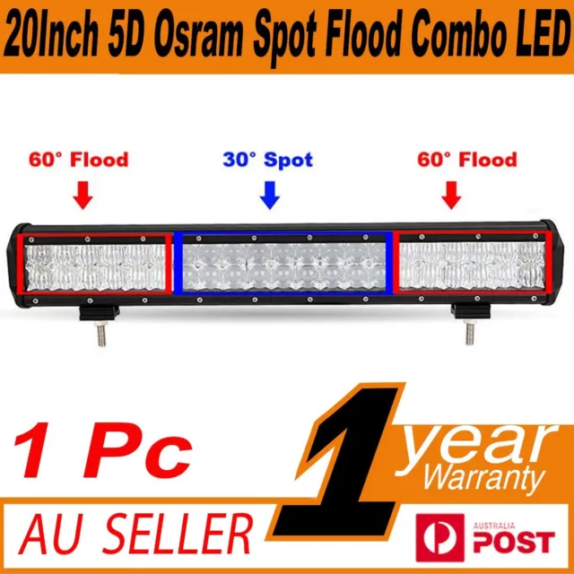 20 inch 294W OSRAM 5D Lens LED Light Bar Flood Spot Combo Work Lamp SUV ATV 4WD