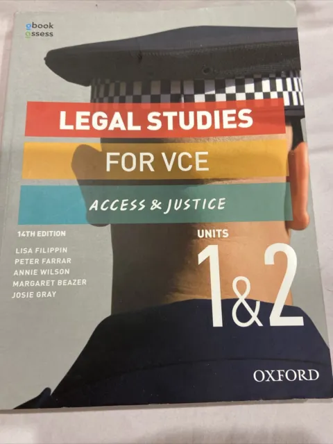 Legal Studies for VCE Units 1 & 2 Access and Justice 14th Edition Textbook