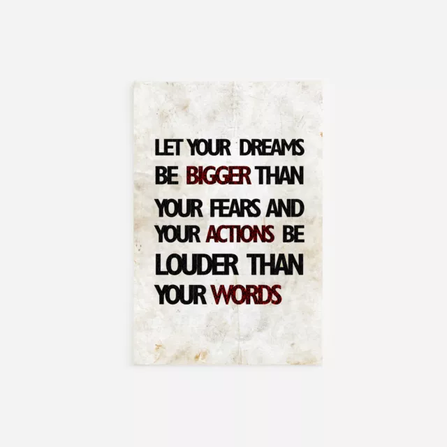 Let Your Dreams Be Bigger - Motivational Quote Poster - Photo Art Print Gift