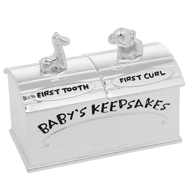 Shudehill Silver Plated Baby Tooth Curl Keepsake Box Christening Gift New