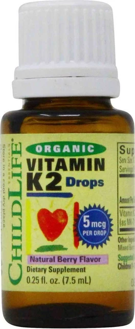 Organic Vitamin K2 Drops by ChildLife Essentials, 0.25 oz