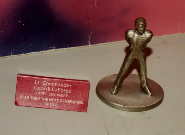 Star Trek: Tng Rawcliffe Pewter Lt Commander Geordi La Forge 2" Miniature (1993)
