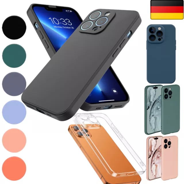 Hülle für iPhone 15 14 13 12 11 Pro Max Mini Handy Schutz Case Bumper 5 Farben
