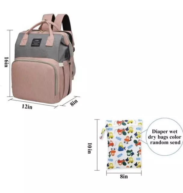 Land Traveling Share Diaper Bag Backpack Pink 5