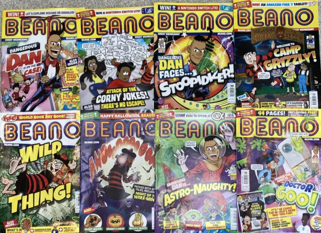 8 x BEANO COMICS  2021 Bundle / Job Lot - Dennis the Menace  / Minnie the Minx