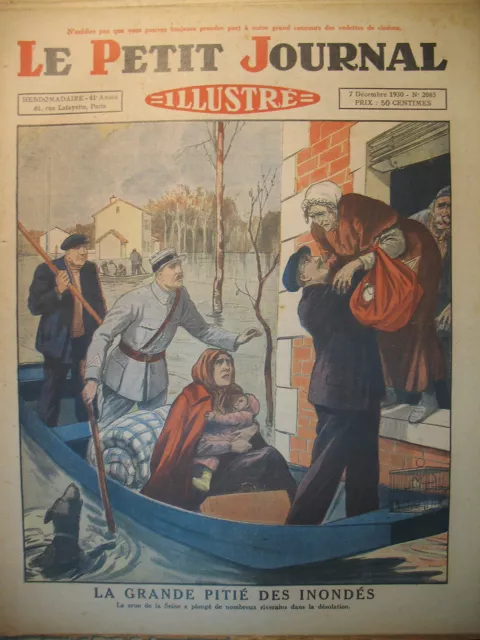 Inondations Crue De La Seine Sauvetage Banlieue Paris Le Petit Journal 1930