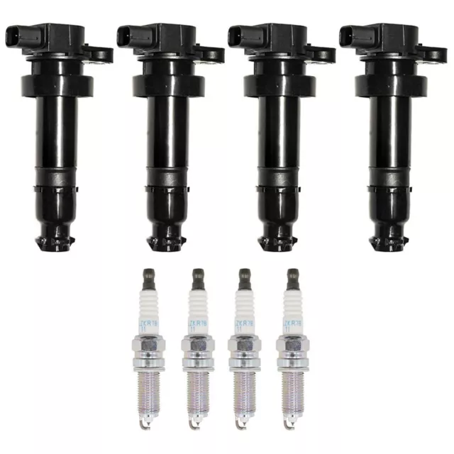 4x Ignition Coils + 4x Spark Plugs Set For 2010-2012 Kia Soul 1.6L L4 UF636