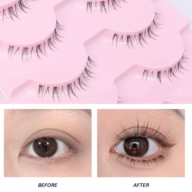 5pairs Small Devil Lower Eyelashes Whole Pair One-piece Fake Lashes  Women