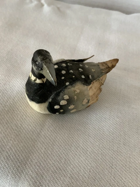 Vintage Miniature  Loon Drake Figurine 3" Hand painted