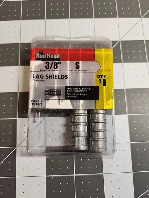 2 Pack Red Head 3/8 in. Small Masonry Anchor Lag Shields #35740