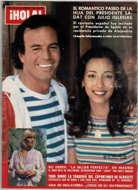 Revista Hola No. 1936. 3 octubre 1981. Julio Iglesias. Tanya Roberts. Bo Derek