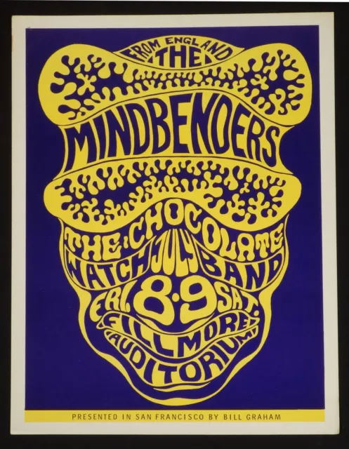 Wes Wilson 1966 Mindbenders Bill Graham concert Fillmore San Francisco