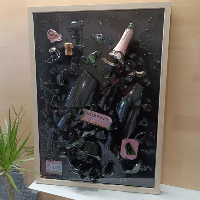 JP.CHENET Epoxy Resin ICE Pink Edition Broken Bottle Frame. Crafts 🙂 🙂