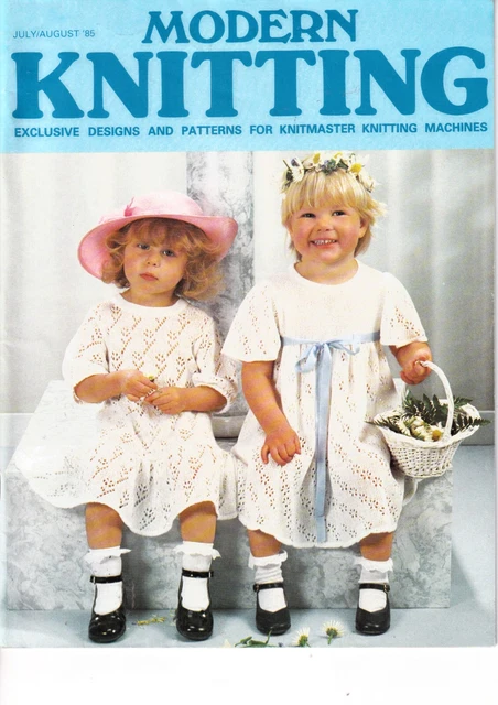 Moderno Tejer Para Tejer A Máquina Libro de Patrones Verano 1985 Vestido de Boda De Colección