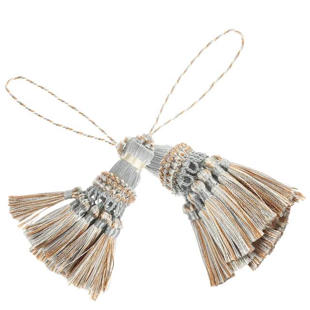 2 Pcs DIY Tassel Crafts Curtain Accessories Tassels Window Shade Car Cell Phone