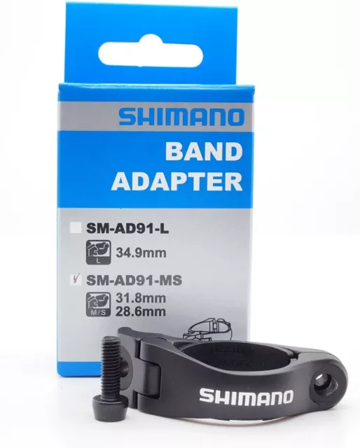 Shimano SM-AD91-MS Front Derailleur Band Adapter for Di2 FD-R9150, 28.6mm/31.8mm