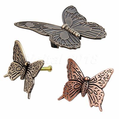 Zinc Alloy Butterfly Drawer Handles Door Knob Cabinet Pulls Antique Bronze Brass