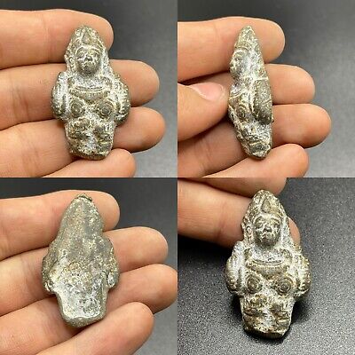 Wonderful Near Eastern Old Bronze Small Budha Figure Amulet