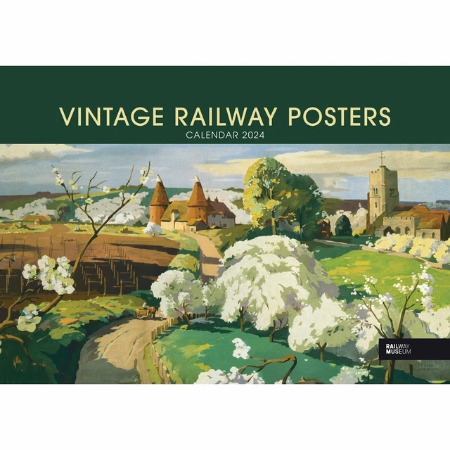 NATIONAL RAILWAY MUSEUM, Vintage Railway Posters A4 Calendar 2024
