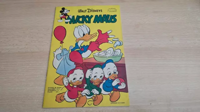 Micky Maus 1/1956.  Sehr Gutes Original-Exemplar. Zustand 1+. Ohne Gutschein.