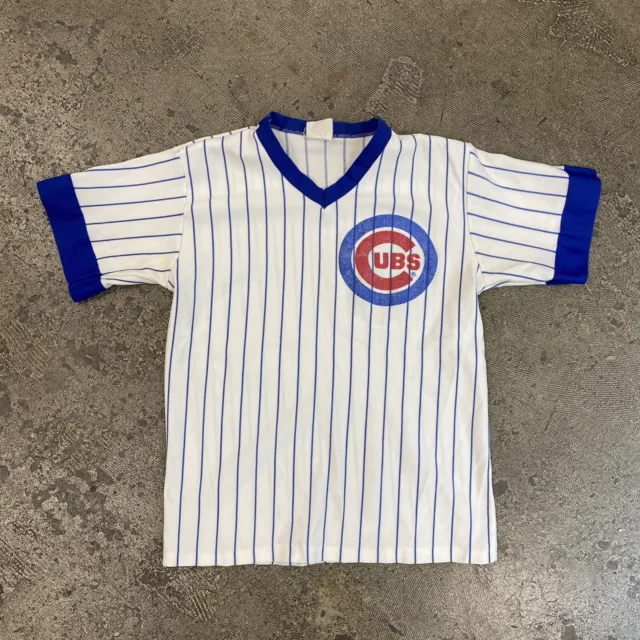 Vintage 80s Chicago Cubs Rawlings Pinstripe Jersey Size Men’s Small