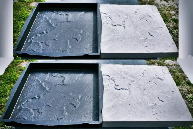 2 STAMPI PER Cemento [Litocer] 45 x 45 Cm Di Cemento Del Patio EUR
