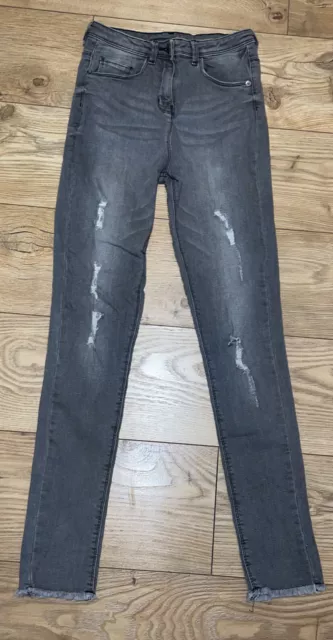 Girls Grey Matalan Candy Couture Distressed Jeans Age 13 Years