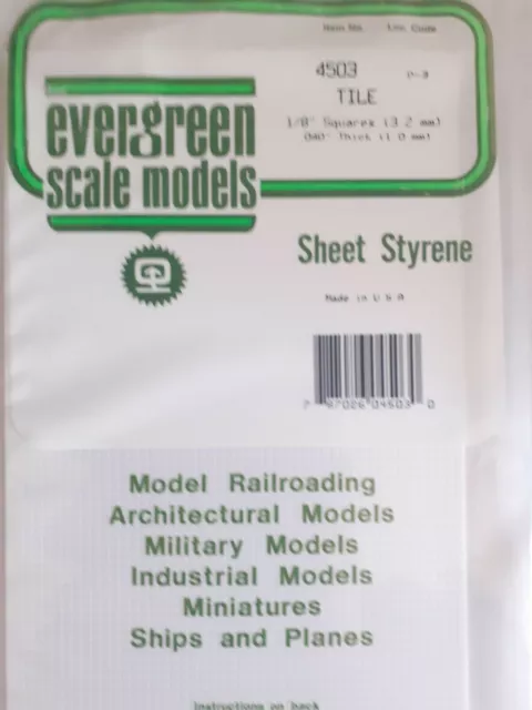 Faller 504503 Evergreen 4503 Tile / Gehweg Sheet Steyrene NEU OVP