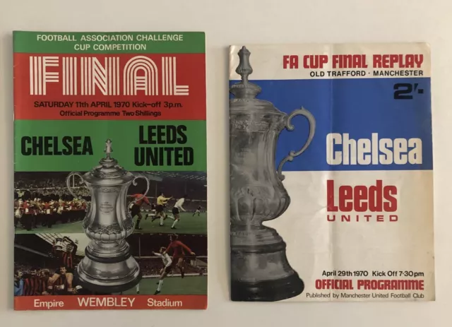 Chelsea Leeds F.A. Cup final programme & replay 1970