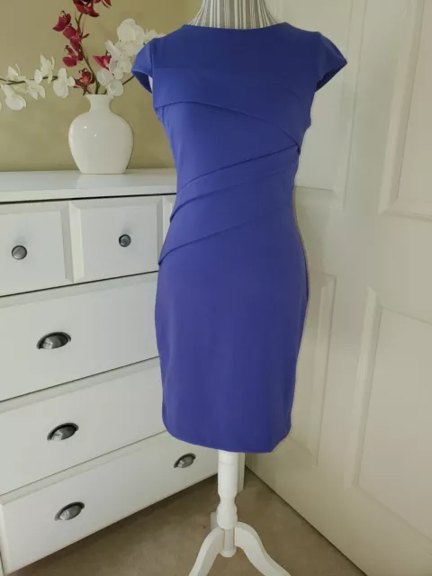 Jennifer Lopez Women`s Purple-Blue Bodycon Sheath Dress Cap Sleeve Sz.4