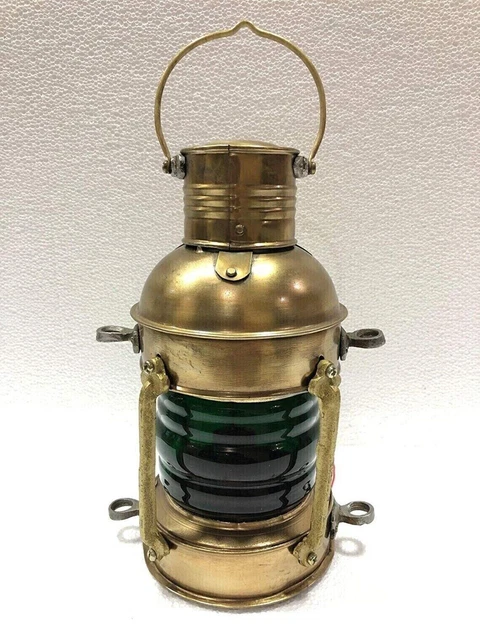 Antique Iron Green Lamp Maritime Ship Lantern Boat Light Decorative Light Gift