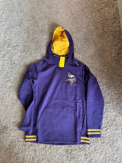 Youth UNRL x Minnesota Vikings Heather Gray '23 Crossover Pullover Hoodie No. 4 Size: Small